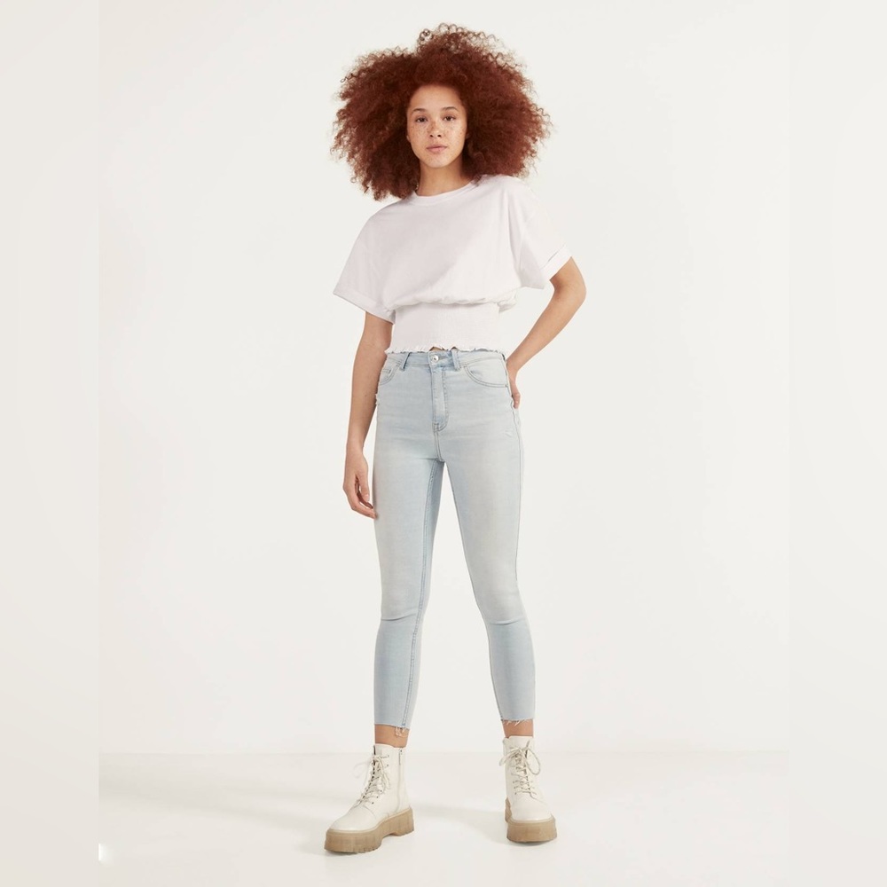 Bershka Super High Waist Skinny Jeans